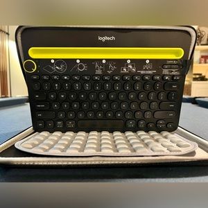 BN Logitech K480 Wireless Multi-Device Keyboard with Hermitshell Case